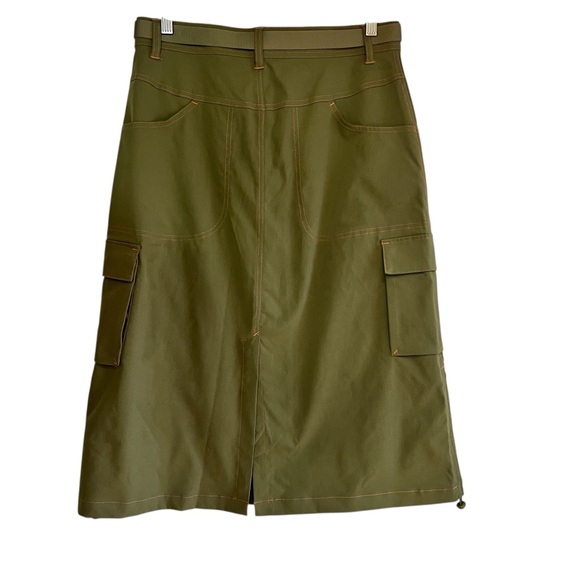 Outdoor Voices adjustable cargo midi skirt with belt size M like new condition - Picture 6 of 12